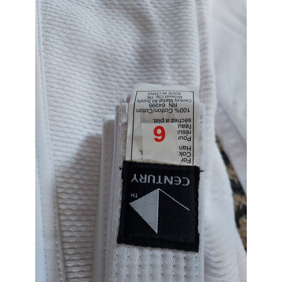 Century Martial Arts White Uniform Size 7 XL New Open Package Karate - Picture 3 of 3